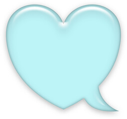 Light Blue 3D Speech Bubble