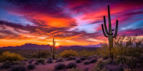 Arizona sunset - obrazy, fototapety, plakaty