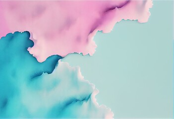 Obraz premium background picture pink and blue colors, watercolor style Generative AI