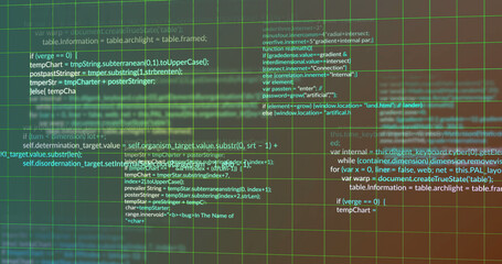 Image of data processing over green background