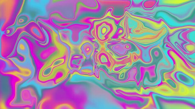 Abstract animated texture. Colorful trippy motion background.
