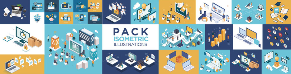 isometric design illustrations
