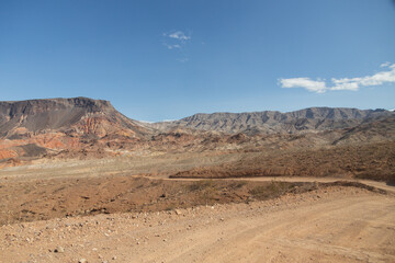 Fototapeta na wymiar Dirt road through Lake Mead National Recreation Area, Nevada 