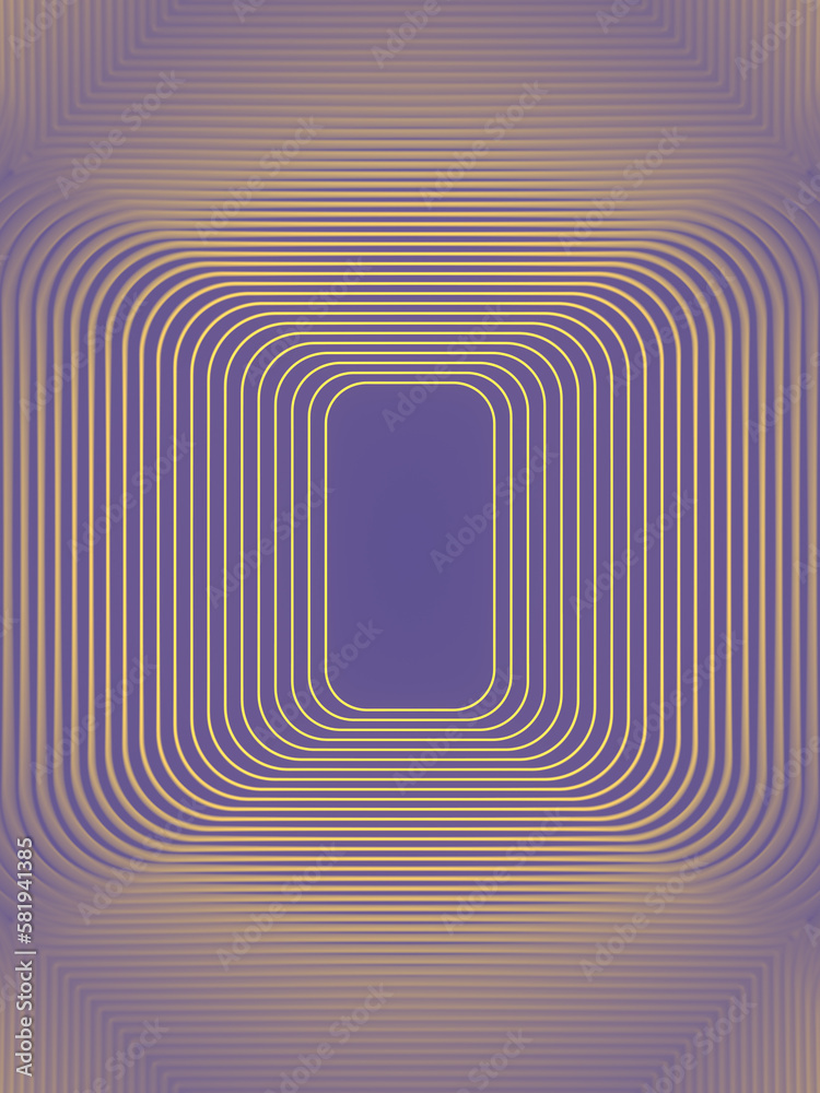 Leinwandbilder Trendy colored Line Art background. 3d rendering pattern in abstract style. Digital illustration