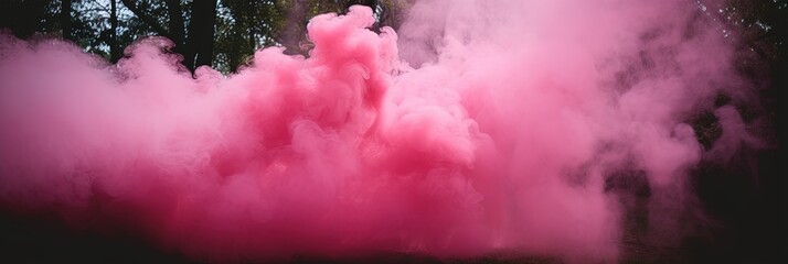 colorful pink smoke