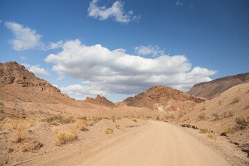 Dirt road through Lake Mead National Recreation Area, Nevada 