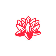 Naklejka premium vector illustration of pink flower