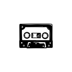 Naklejka premium vintage cassette tapes concept vector illustration