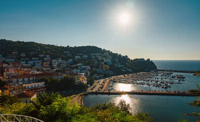 View of the city of Agropoli from the hillside.