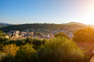 View of the city of Agropoli from the hillside.