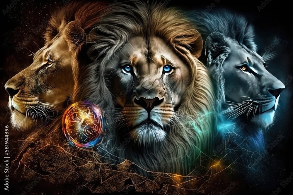 Sticker lions envisioning the future of their pride: strategic strength from unity generative ai