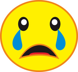 Emoji emoticon sad tear cry png sticker symbol