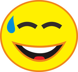 Emoji emoticon smile laugh png sticker symbol