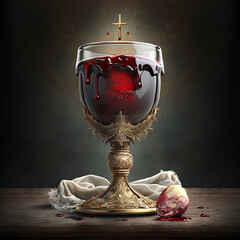 The Blood of Christ, Communion, Wine, generative AI