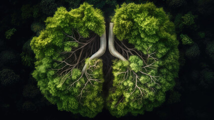 ecological concept CO2 emissions. generative ai	
