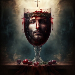 The Blood of Christ, Communion, Wine, generative AI