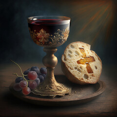 The Blood of Christ, Communion, Wine, generative AI