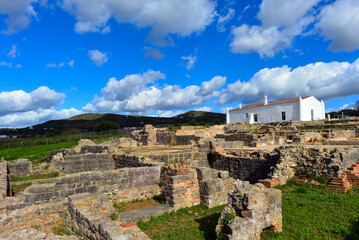 Ruinen von Milreu in der portugiesischen Gemeinde Estoi, Algarve  