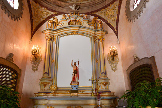 Innenansicht der Kapelle am Palast von Estoi, Faro, Algarve (Portugal)