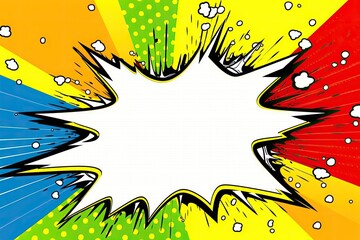 Fototapeta premium Retro explosion on multicolored pop art background. Generative ai.