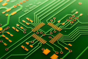 printed circuit. layout of tracks.