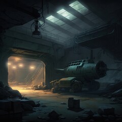 Underground Military Base Game Art