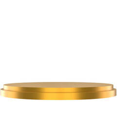 golden podium 3d illustration