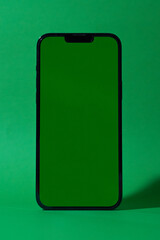 cellphone with green screen