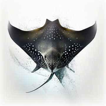 Mantarochen auf wei&szlig;em Hintergrund (Erstellt durch KI-Tool)