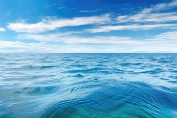 Fototapeta na wymiar sky with a surface of blue water. Generative AI