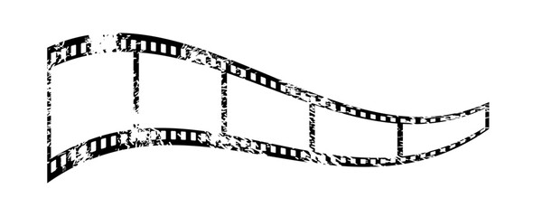 Vintage style 35mm film strip retro vintage vector design with five frames on white background. Retro film reel symbol illustration to use in photography, television, cinema, photo frame.
