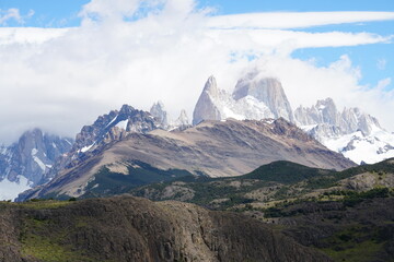 Landscape with Mountains (Fitz Roy Mountain - Patagonia - Argentina)