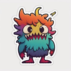 Fototapeta premium Psychic monster sticker 
