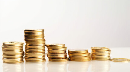 coins on a stack of coins. generative AI