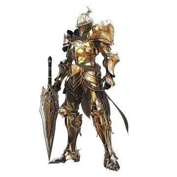 Fantasy hero in armor. sketch art for artist creativity and inspiration. generative AI	

