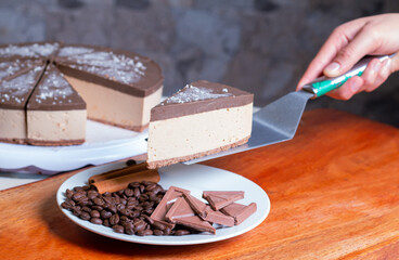 piece of cake on a plate