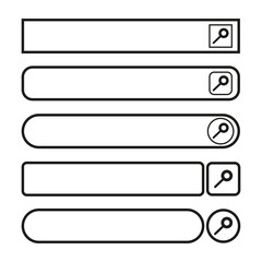 Search strings in flat style. Web search concept. Vector illustration.