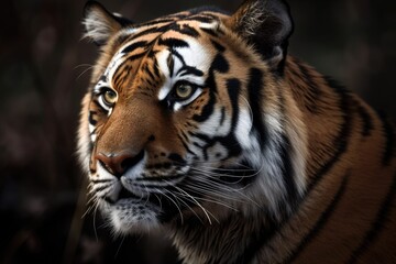 Fototapeta na wymiar One of the world's most exquisite animals is the tiger. Generative AI