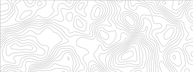 Topographic background and texture, monochrome image. 3D waves, White wave paper curved reliefs abstract background, Abstract topographic contours map background, Vector contour topographic map.