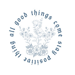 groovy spring dreamer flower and daisy positive quote flower design fashion slogan style spring summer sticker