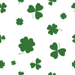 Seamless St. Patrick's Day pattern, transparent background, PNG illustration