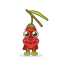 goji berry cartoon heroes vector. cartoon character