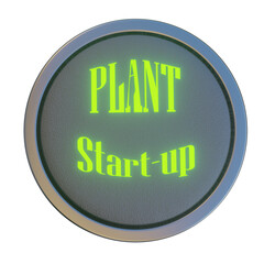 Green illuminated start-up button
