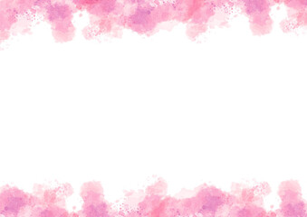 きれいな水彩風の枠素材　透過PNG