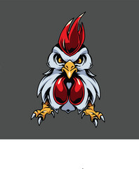 set of chicken vector, logo, icon, isolated on black background