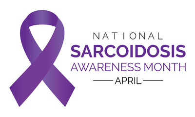Vector Illustration on the theme of National Sarcoidosis Awareness month of April. .White background