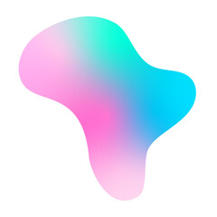 Holographic blob shape abstract bubble