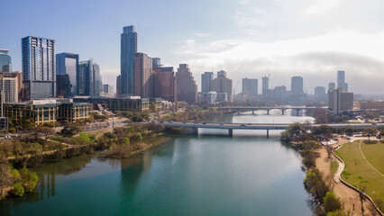 Fototapeta na wymiar Austin, Texas. Morning skyline panoramic view.