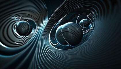 gravitational wave background digital art illustration, Generative AI