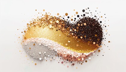 Fototapeta na wymiar Sparkling, glittery, shimmering gold glitter textured background or backdrop (generative AI)
